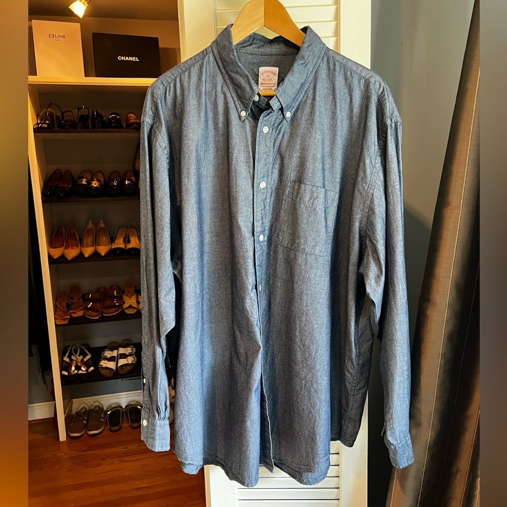 Brooks Brothers Madison Chambray Relaxed Fit Button-Down Shirt